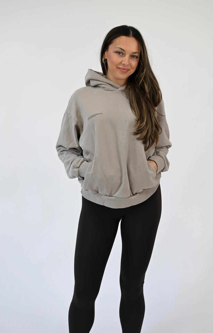 Pangaia Womens 365 Midweight Hoodie in Stone